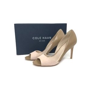 Cole Haan Antonia Pink Cremini Peep Toe Sz 6.5B